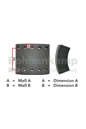 ADR-Bremsbelag für Bremse 300 X 100, 310E